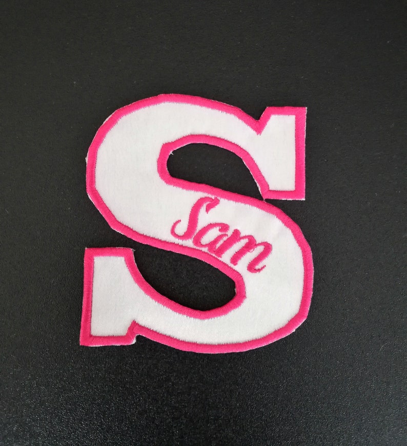 4 Embroidered Letters Patches Iron on Embroidered Etsy