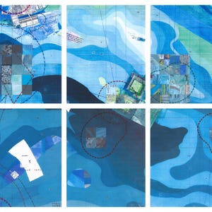 Jerry's Map: Gruppe von 6 zusammenhängenden Panels - Süden 3&4 / Osten 11, 12, 13