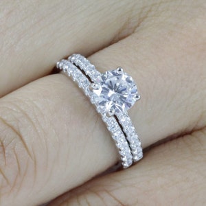 Fake Diamond Wedding Ring Set - Etsy