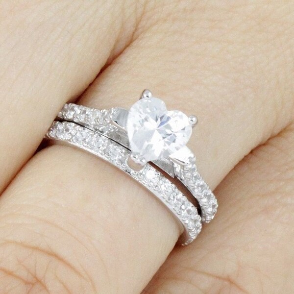 Heart Wedding Band Etsy