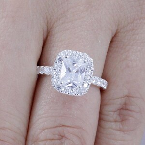 Cushion cut cz engagement rings sale