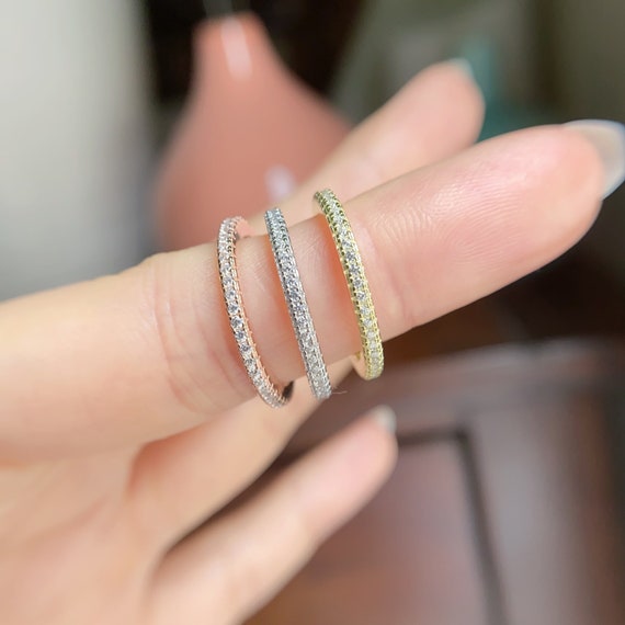 Skinny eternity sale ring gold