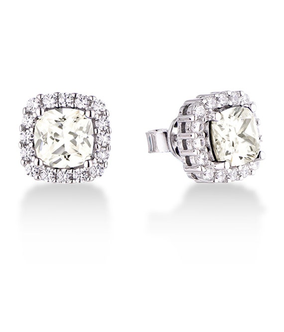 Halo cubic deals zirconia earrings