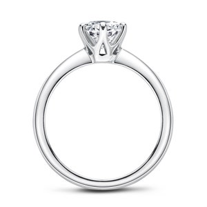 1ct VVS1 Moissanite Engagement Ring Brilliant Round Cut Knife Edge Solitaire 925 Sterling Silver GRA Certified Bridal Ring Size 3-12 SS0401 image 7