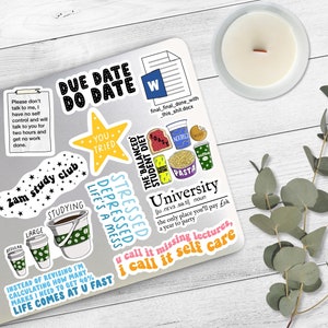Student Life Sticker Bundle | 11 Stickers | College Life | University Life