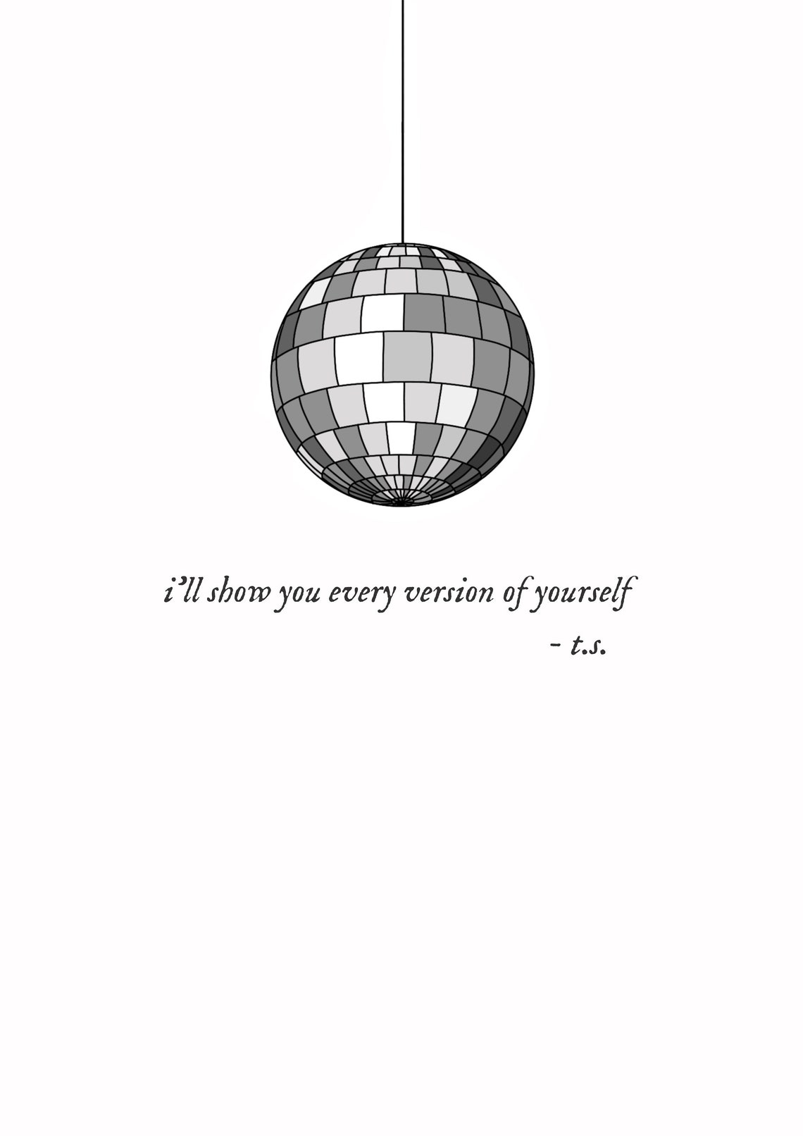 Mirrorball Print Taylor Swift Print I'll Show You Etsy
