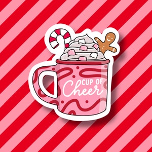 Taça de alegria | Presente de Natal, preenchimento de meia, Papai Noel secreto, adesivos para laptop, adesivos para planejador,
