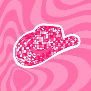 Disco Cowboy Hut Aufkleber | Cowgirl Vibes Aufkleber, Cowboy Aufkleber, Disco Cowboy, Cowgirl Aesthetic, Cowboy Aesthetic