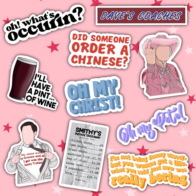 Dave's Coaches Dave Coaches Gavin and Stacey Stickers Etsy UK
