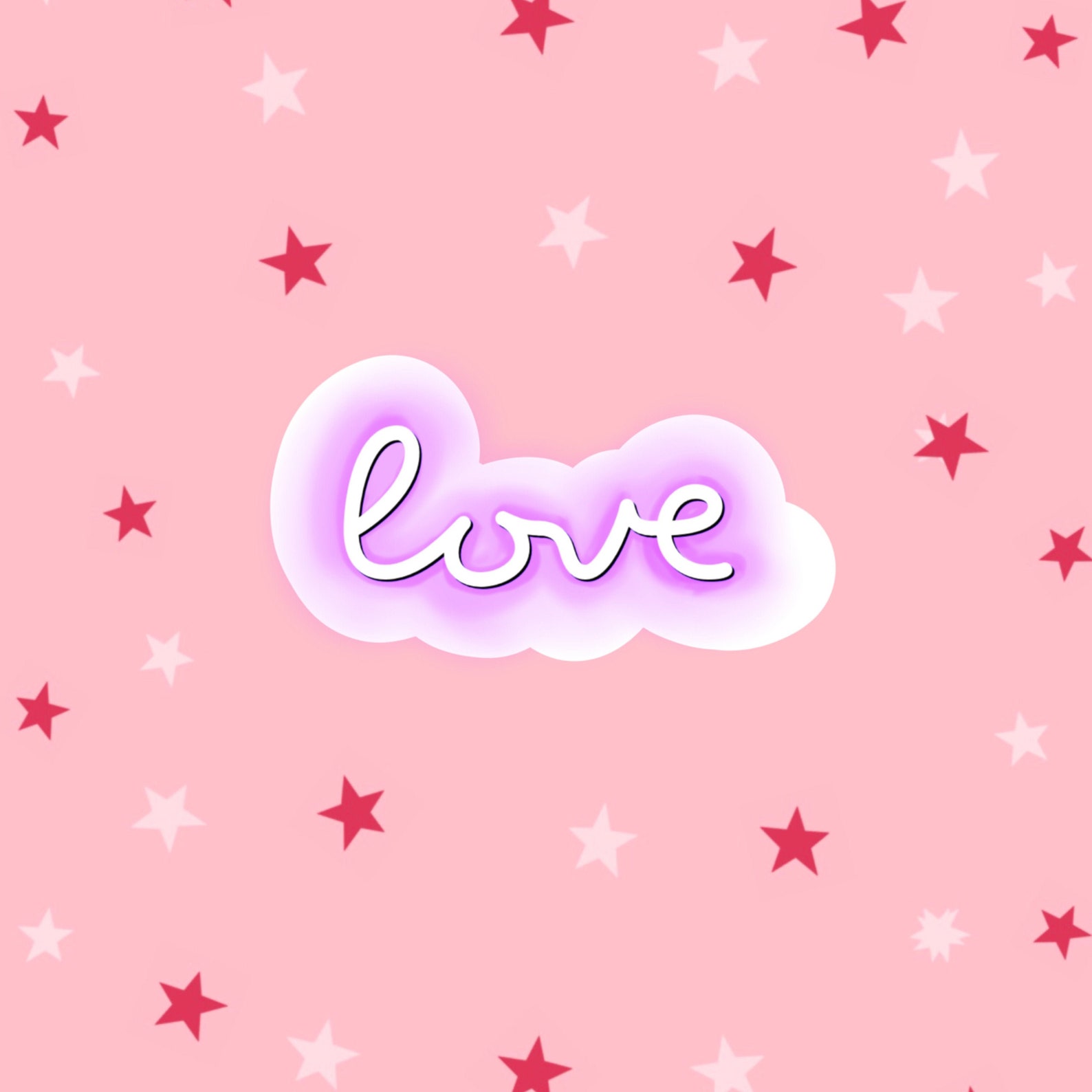 Love Neon Sign Sticker Love Island Stickers Love Island UK Etsy