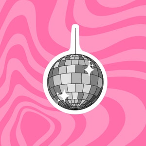 Disco Mirrorball Sticker | Disco Aesthetic, Disco Stickers, Party Stickers