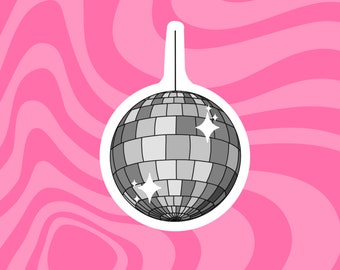 Disco Mirrorball Sticker | Disco Aesthetic, Disco Stickers, Party Stickers