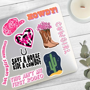 Cowgirl Vibes Sticker Bundle, Cowboy Sticker, Disco Cowboy, Cowgirl Aesthetic, Cowboy Aesthetic