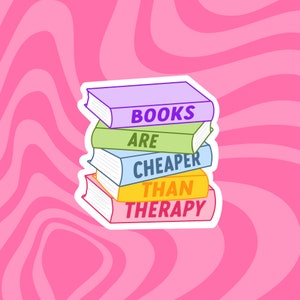 I libri sono più economici degli adesivi terapeutici, adesivi per la lettura, adesivi per libri, adesivi BookTok,
