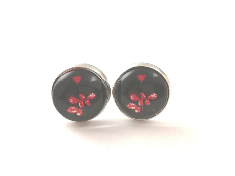 Depeche MODE Jewelry Set Violator red rose necklace Violator necklace Depeche Mode necklace Depeche Mode earrings violator earrings