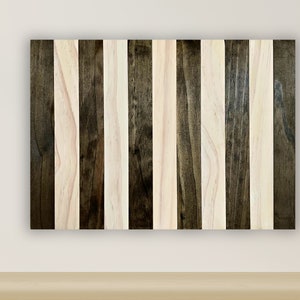 Reclaimed Wood Wall Sculpture: Modern Natural and White Finish