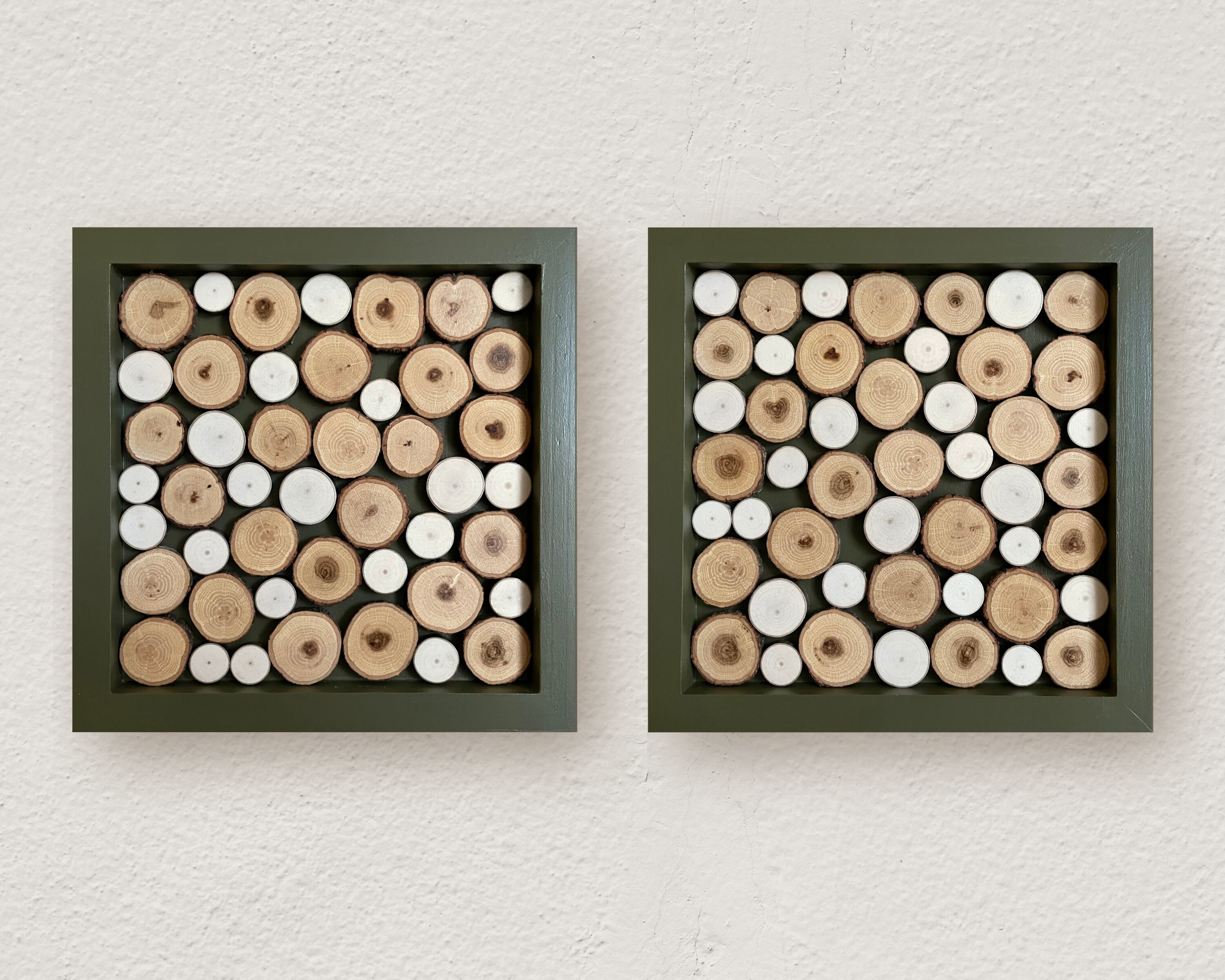 Natural Wood Wall Art Set Nature Inspired Wall Decor Wood Etsy