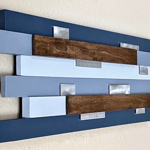 Wood wall sculpture, Abstract 3D wall art, Reclaimed wood art, Wood and metal wall art, Modern rustic wall art