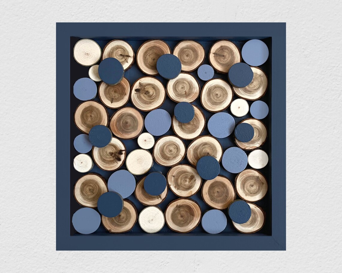 Wood Slice Wall Art Mosaic Wood Art 3D Wood Wall Art Etsy