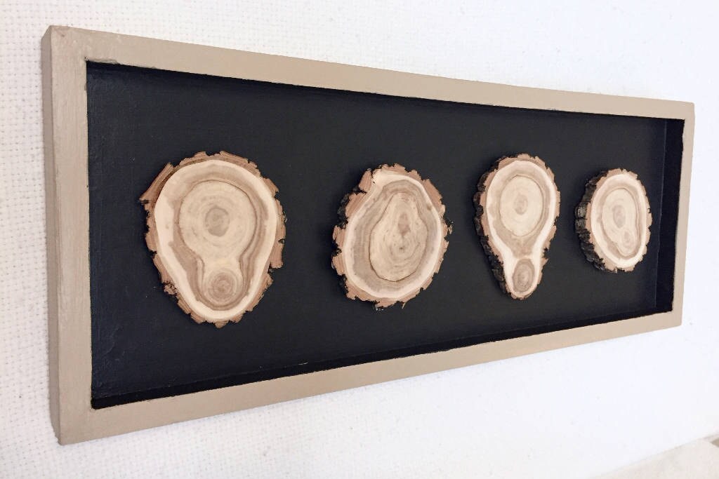 Tree slice art Tree slice wall art Wood slice art Rustic Etsy