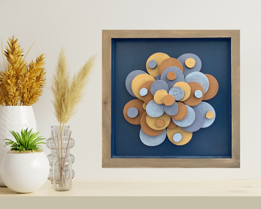 3D Wall Flower Wood Flower Wall Art Wood Wall Mosaic Large Etsy