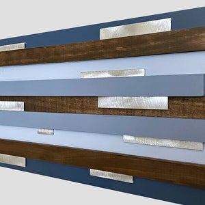 Abstract Wood Wall Art: Reclaimed Rustic Modern Decor