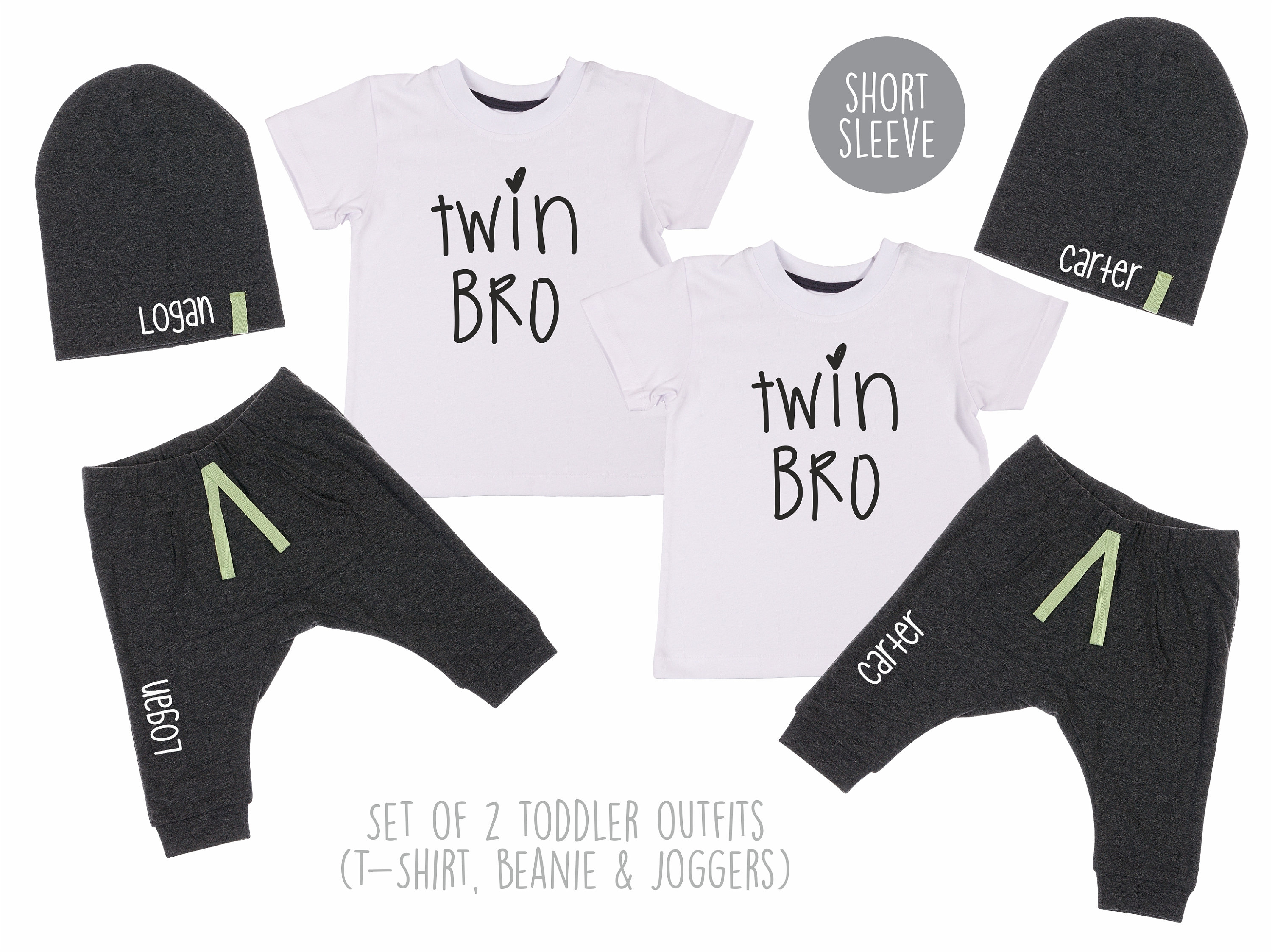 Twin Boy Outfits Twin Toddler Boy or Baby Boy Twin Gifts Set Etsy
