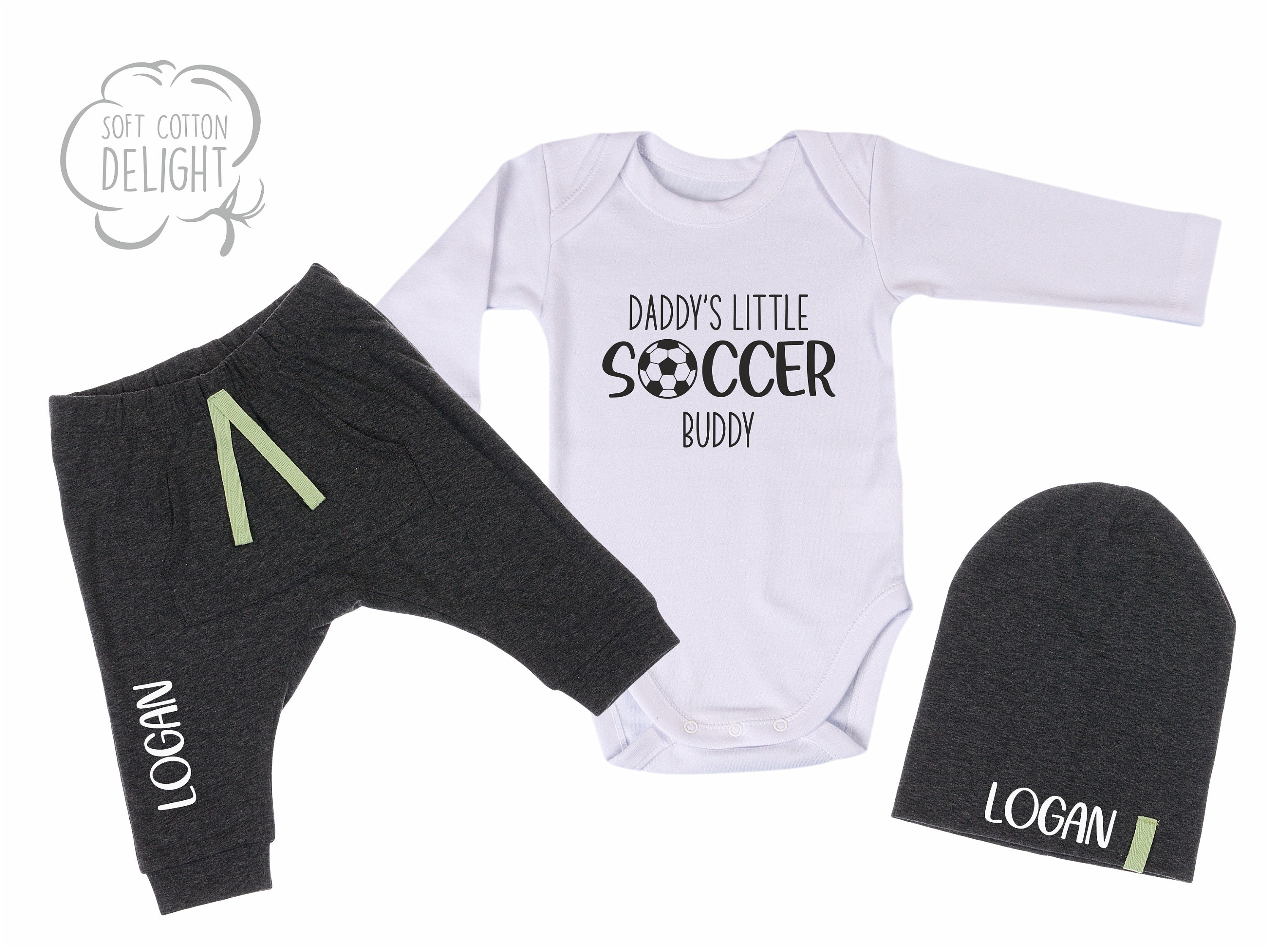 3 Pcs Soccer Baby Boy or Toddler Boy Outfit Daddy's Etsy