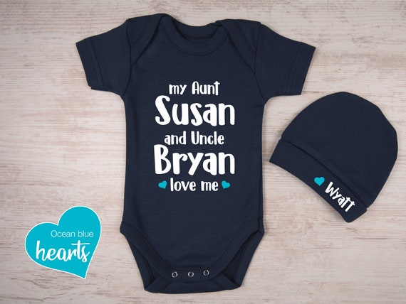 Threadrock Baby I Love My Aunt Infant Bodysuit Heart Family Auntie Cute