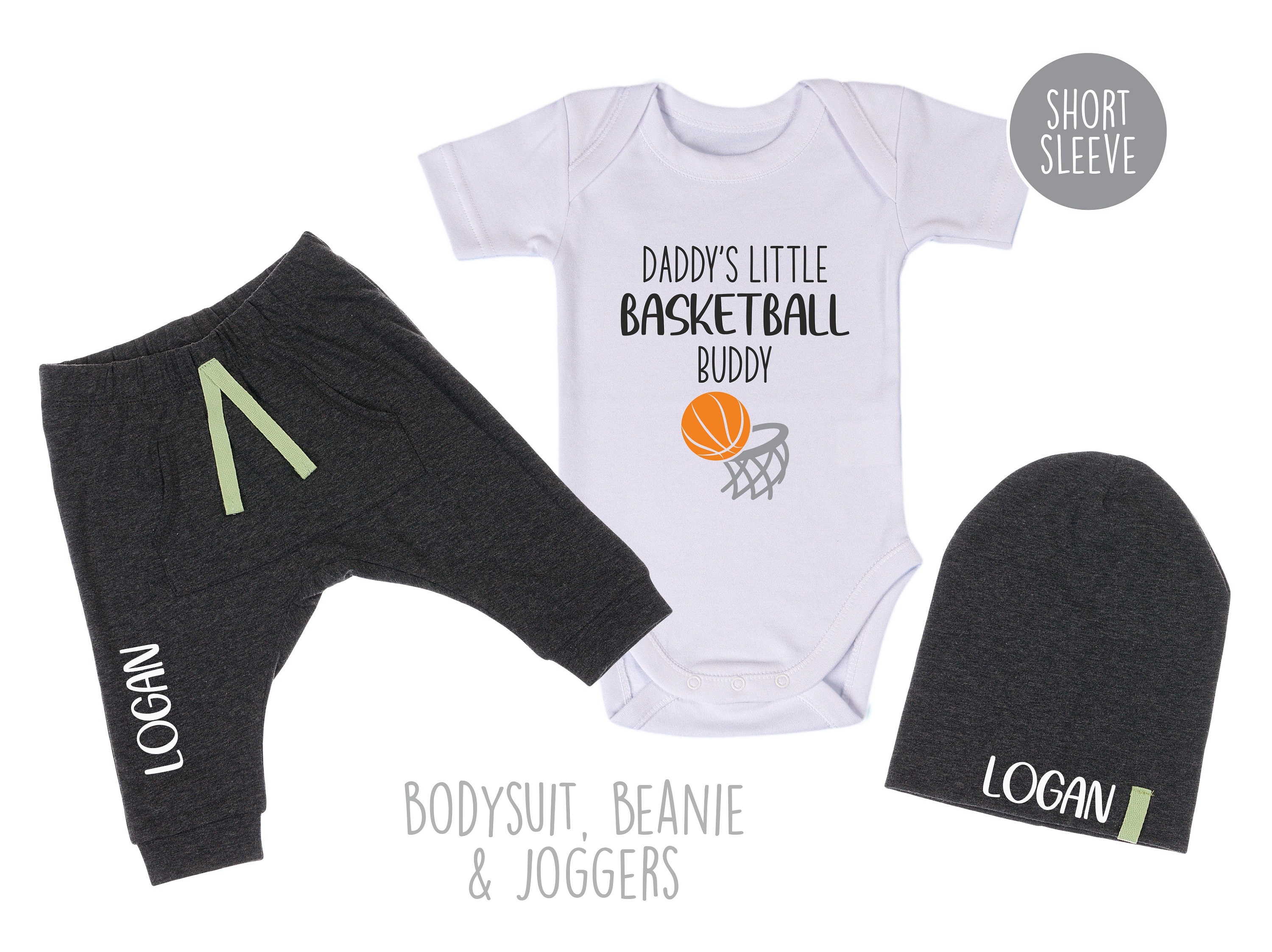 3 Pcs Basketball Baby Boy or Toddler Boy Outfit Daddy's Etsy