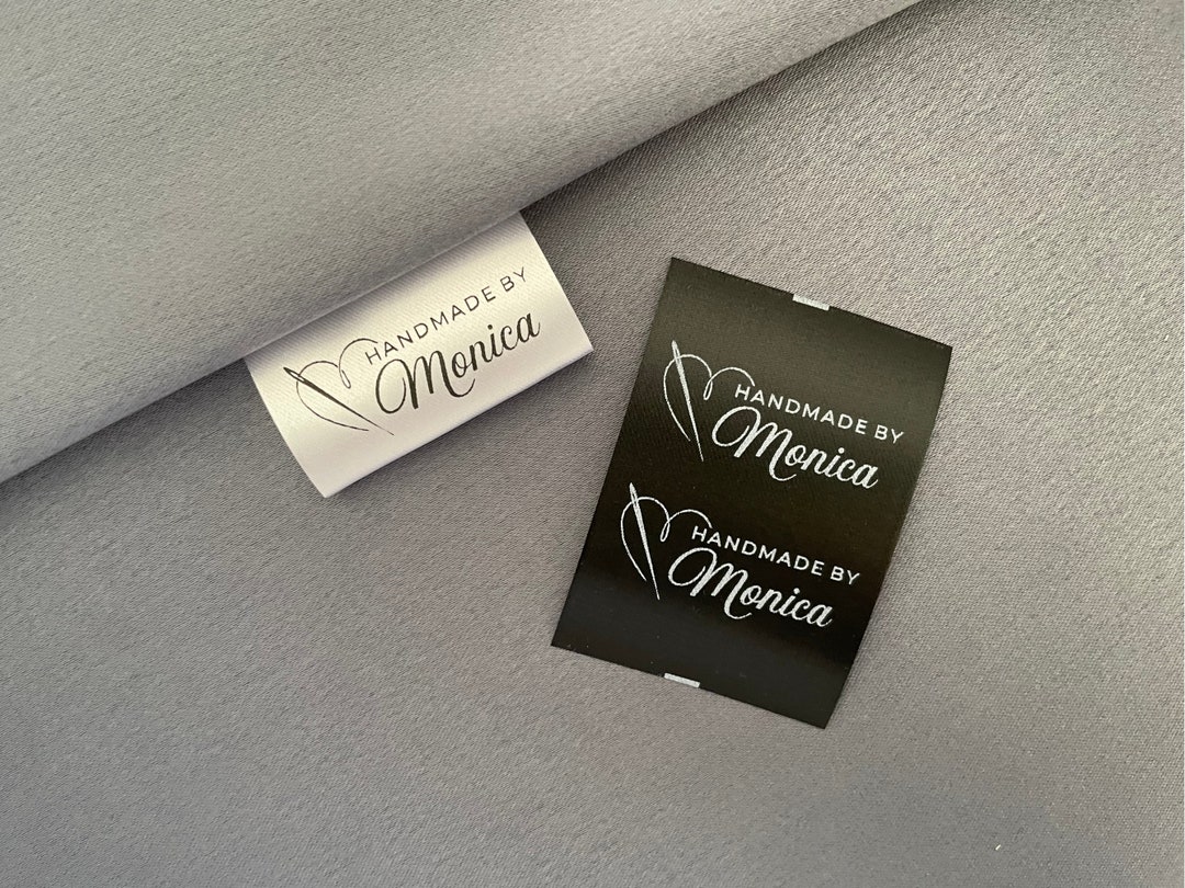 Stitching Machine Labels Sewing Labels With Needle, Yarn Ball or Sewing Machine, Custom Satin ...