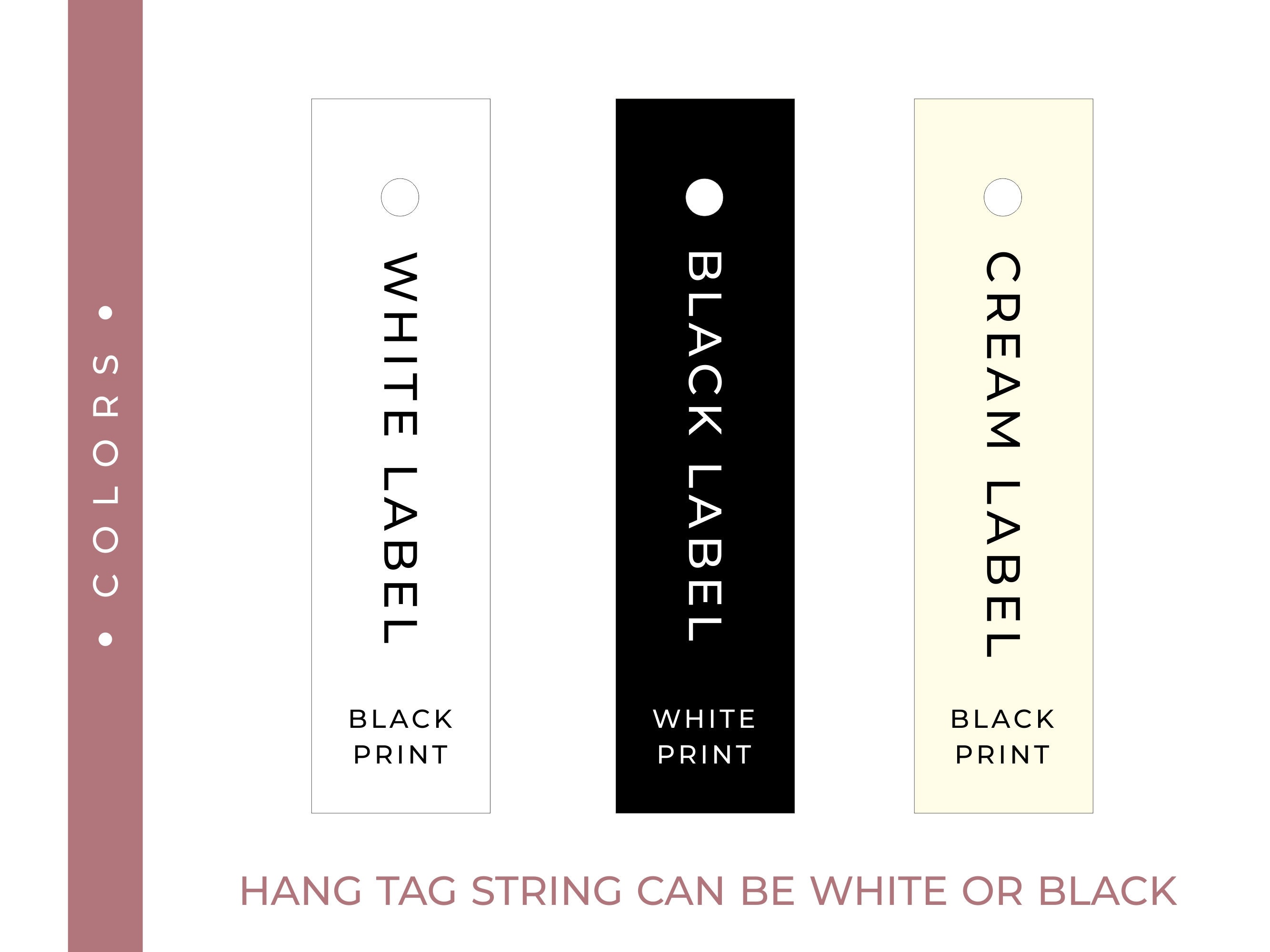 Custom Hang Tags With Strings, 1 In. X 4 In. (25 Mm X 100 Mm), Black ...