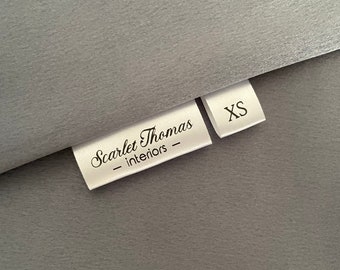 Etiquetas para ropa y etiquetas de tamaño personalizado, etiquetas de costura personalizadas + etiquetas de tamaño mixto para ropa