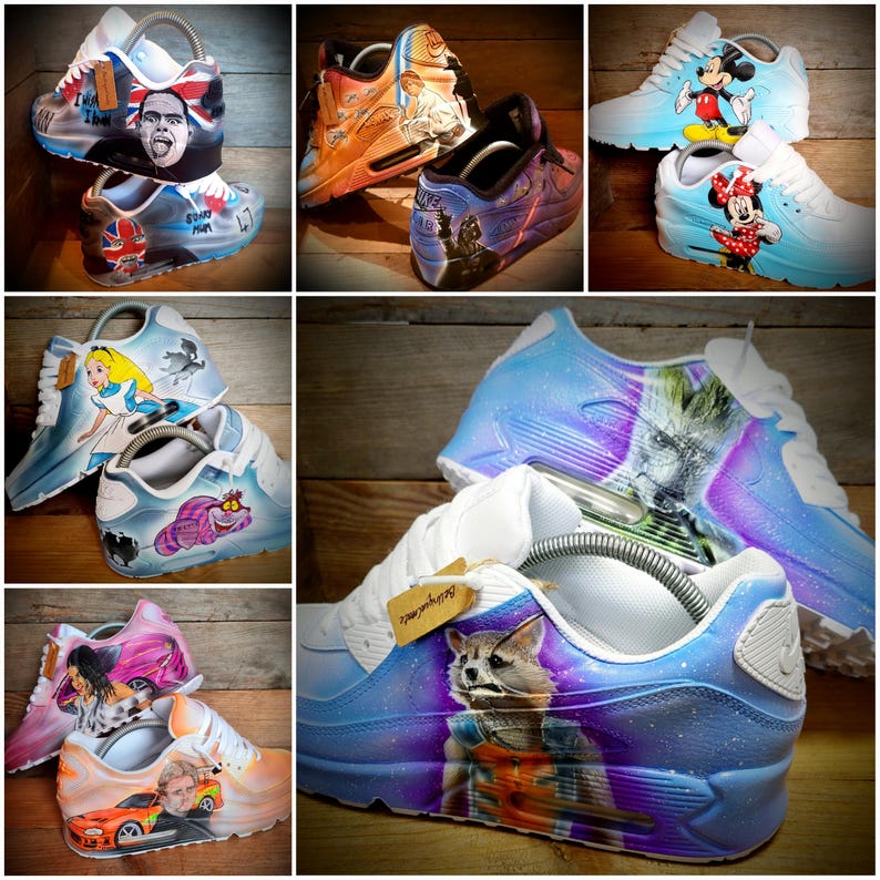 Custom Painted Trainers - Send in Your Own Shoes for Personalisation - Etsy