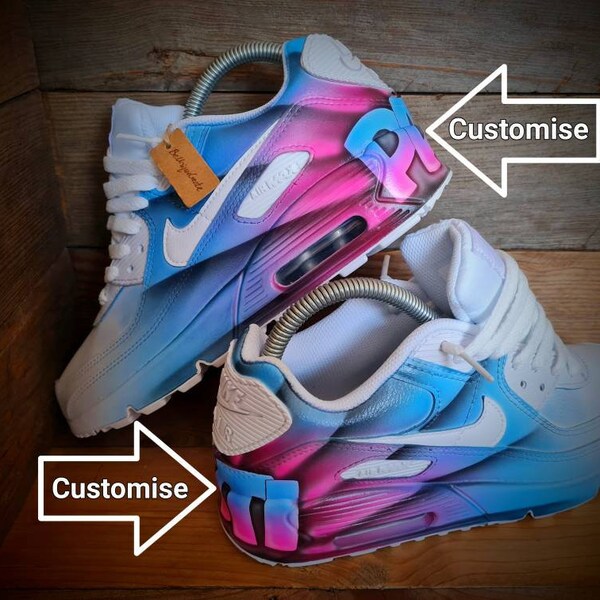 Custom Painted Air Max 90/Sneakers/Shoes/Kicks/Premium/Personalised/Rays Of Graffiti