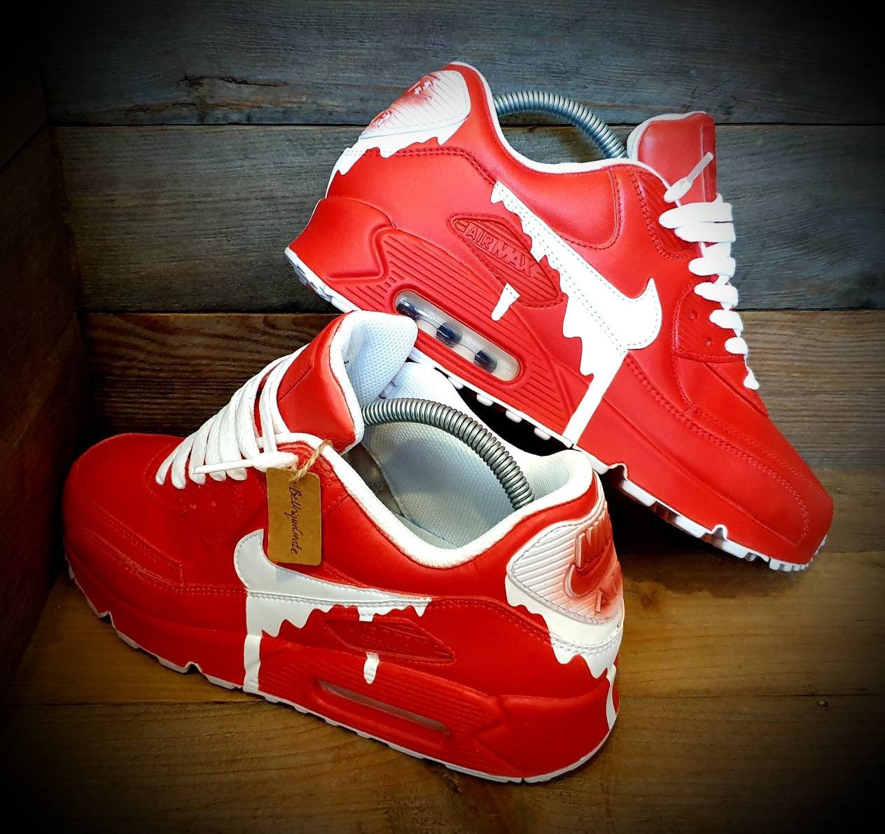 Custom Nike Air Max 90 Candy Red Drip + Time Lapse 