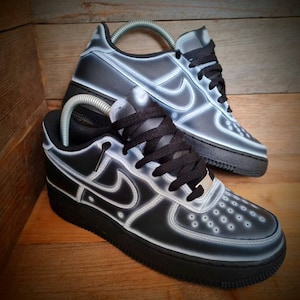 Custom Air Force 1/AF1/Sneakers/Shoes/Kicks/Premium/Personalised/Black Cartoon