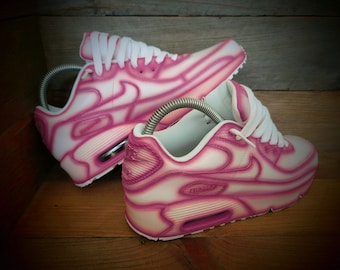 Custom Painted Air Max 90/Sneakers/Shoes/Kicks/Premium/Personalised/Pink Cartoon