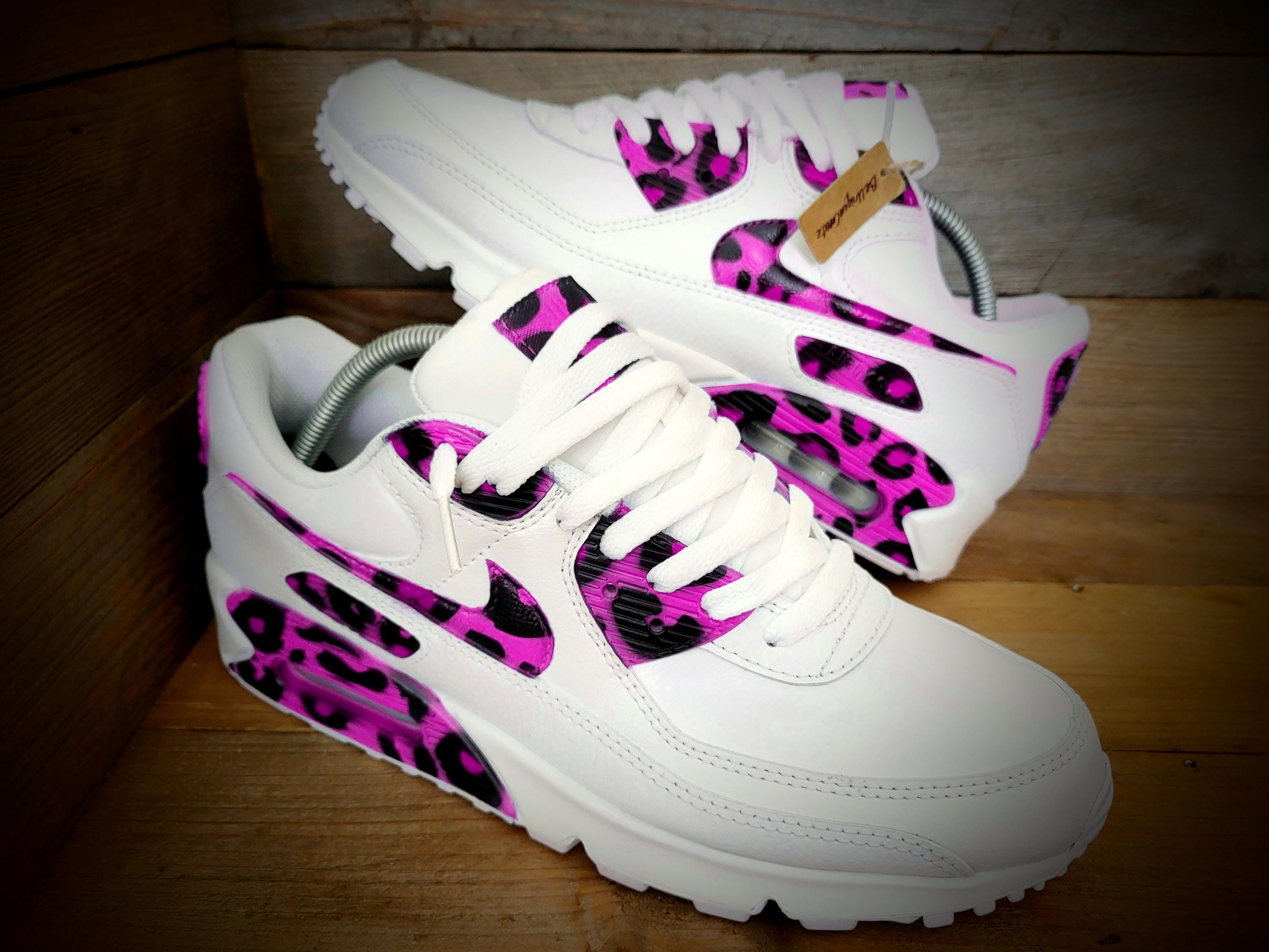 nike air max 90 pink leopard trainers