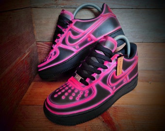 Custom Air Force 1/AF1/Sneakers/Shoes/Kicks/Premium/Personalised/Neon Pink Cartoon