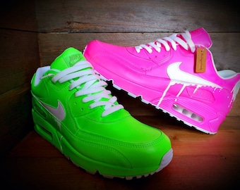 Zapatillas Air Max 90 personalizadas pintadas a mano/zapatillas/zapatillas premium/personalizadas/neones inusuales