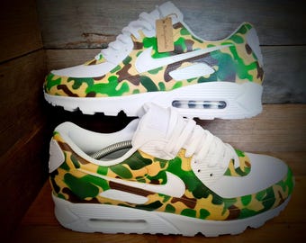 Tênis Air Max 90 pintados à mão/Tênis/Sapatos/Chuteiras/Premium/Personalizados/Camuflados