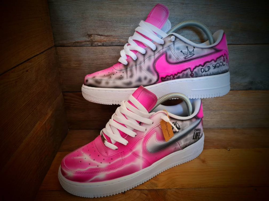 air force 1 neon green and pink
