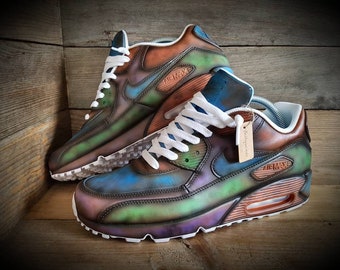Custom Painted Air Max 90/Sneakers/Shoes/Kicks/Premium/Personalised/Distressed Vintage