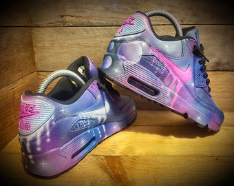Custom Painted Air Max 90/Sneakers/Shoes/Kicks/Premium/Personalised/Space/Galaxy