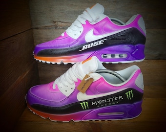 Tênis Air Max 90 com pintura personalizada/Tênis/Sapatos/Calçados/Premium/Personalizados/Fórmula 1/F1