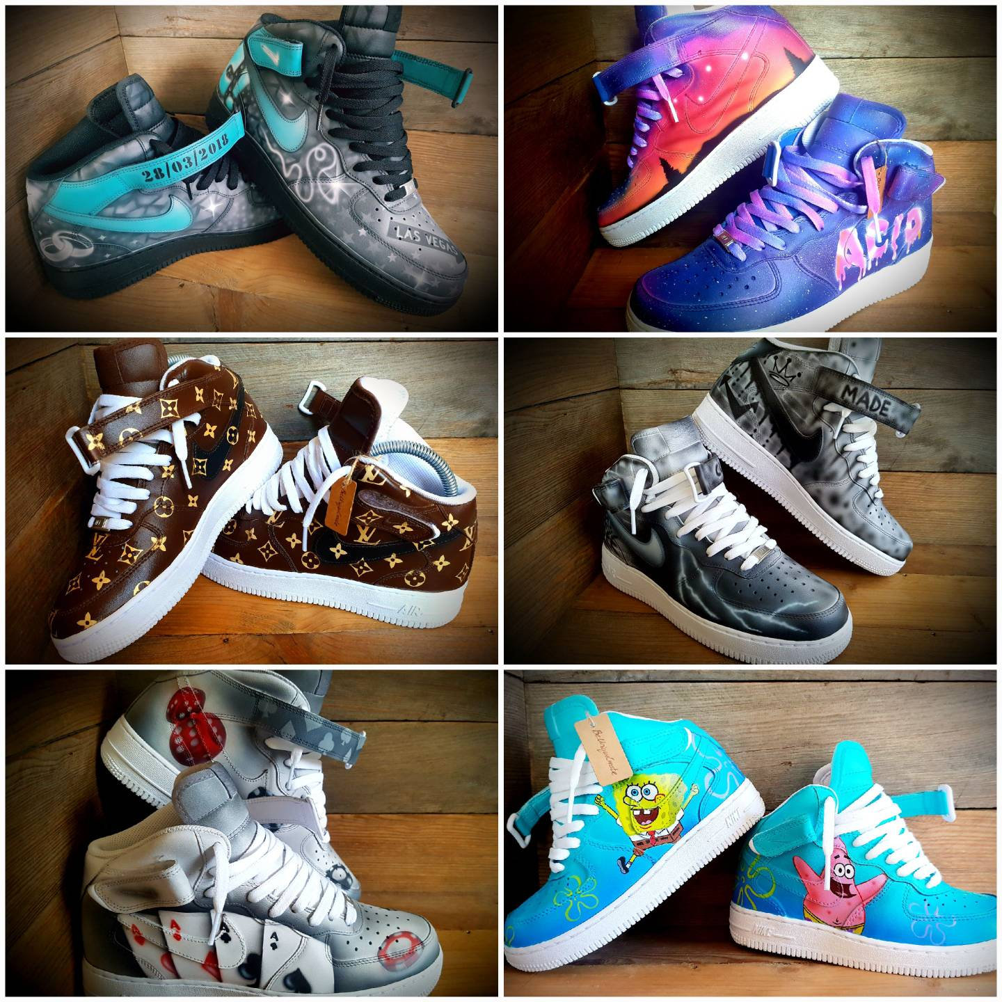 Nike Air Force 1 Airbrush Custom Graffiti Painted Shoes Art 