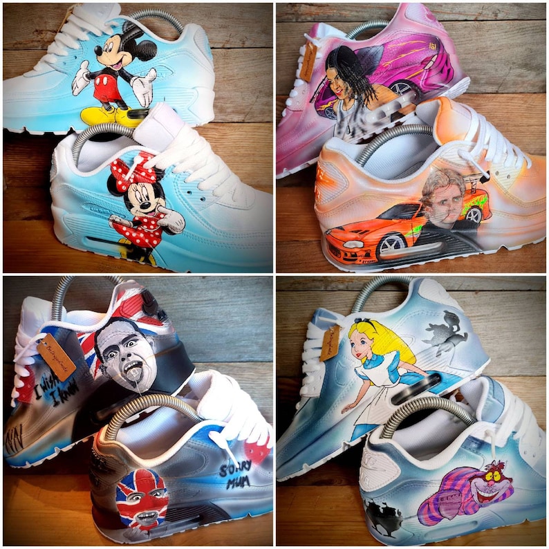 Custom Painted Trainers - Send in Your Own Shoes for Personalisation - Etsy