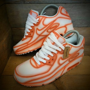 Custom Painted Air Max 90/Sneakers/Shoes/Kicks/Premium/Personalised/Orange Cartoon