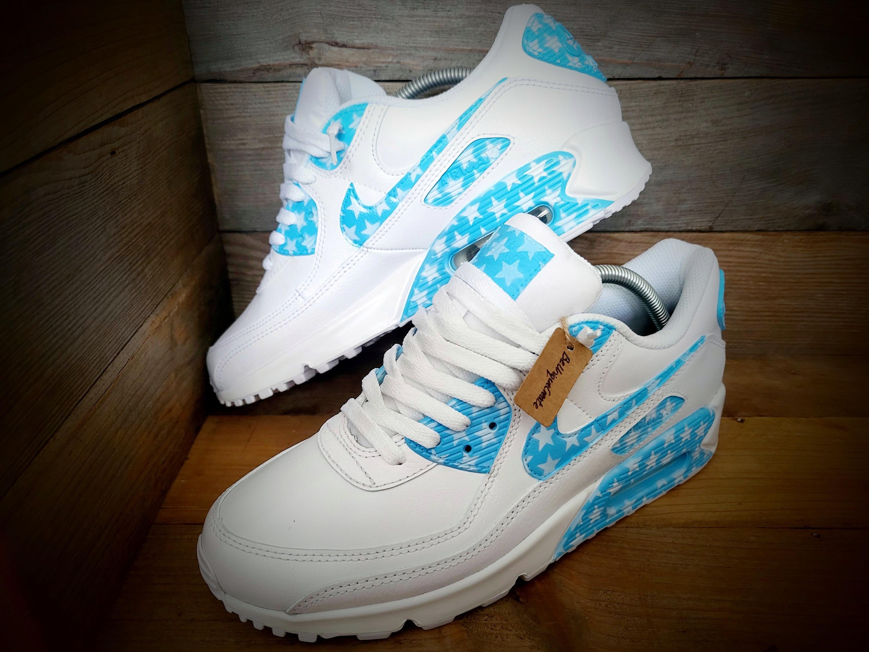 Pink Paint Custom Air Max 90 Womens Nike Air Max 90 Blue Galaxy